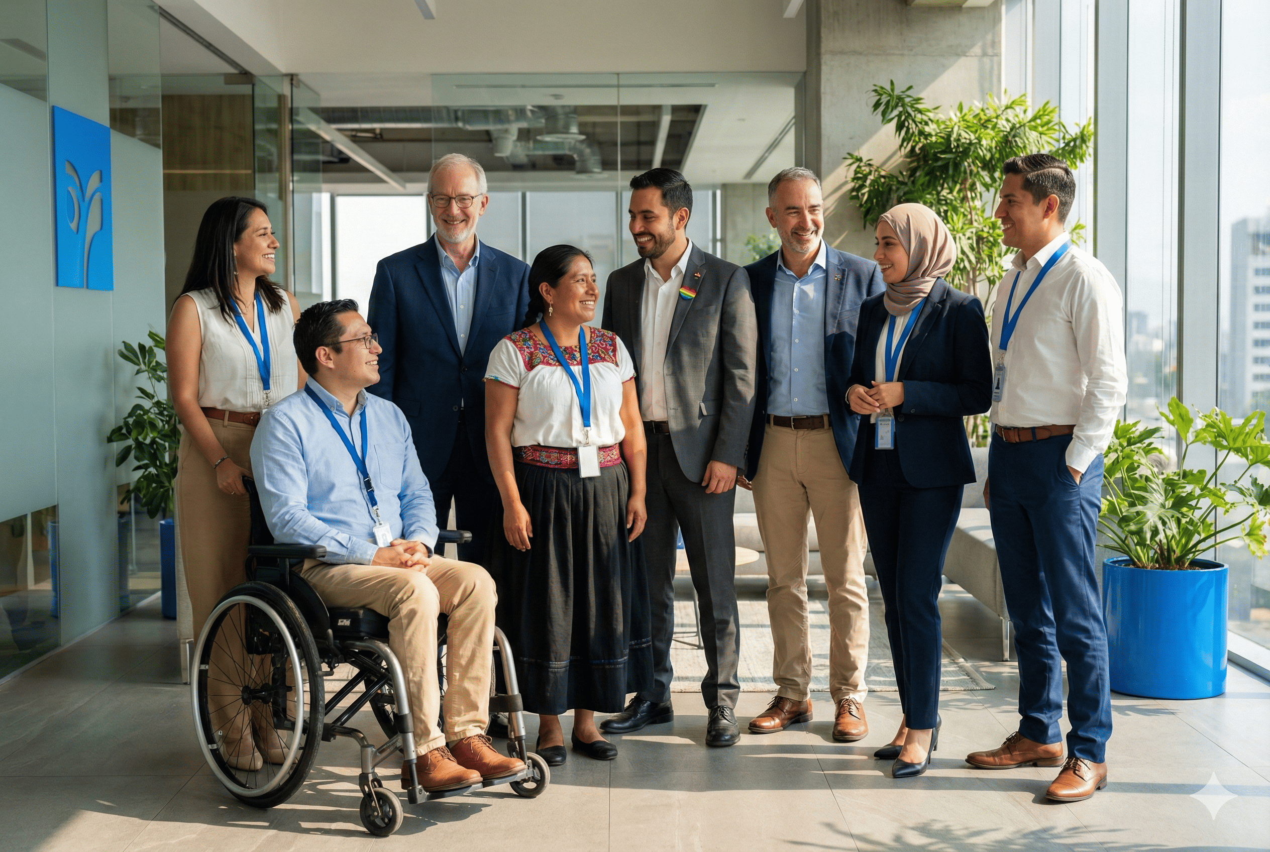 Equipo diverso e inclusivo de profesionales