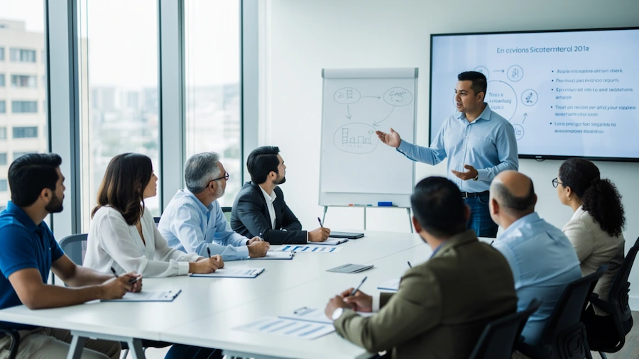 Sesión de capacitación empresarial IMECAPI